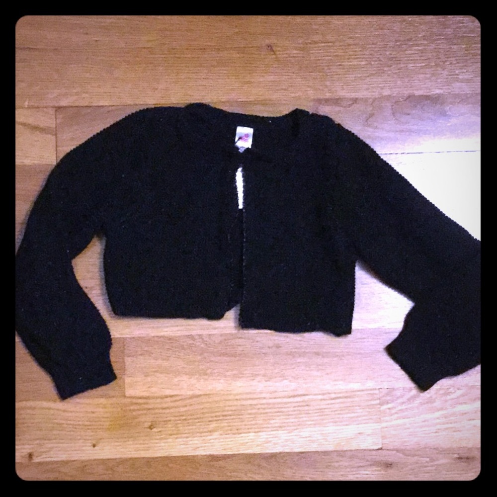 Cropped sweater with shimmer